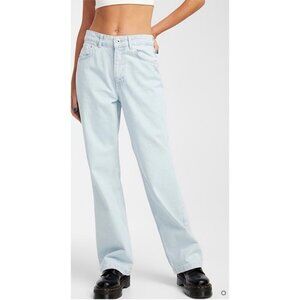 NWT The Ragged Priest‎ Light Wash Blue Straight Leg Baggy Dad Jeans Rigid 30